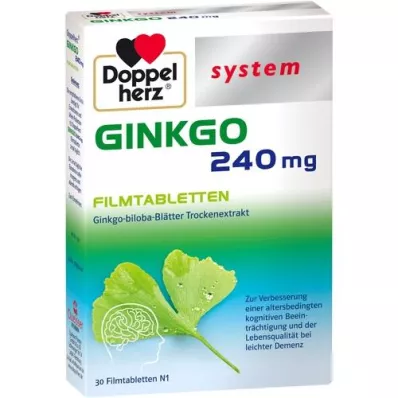 DOPPELHERZ Ginkgo 240 mg systémové filmom obalené tablety, 30 ks