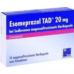 ESOMEPRAZOL TAD 20 mg na pálenie záhy msr.tvrdé kapsuly, 14 ks