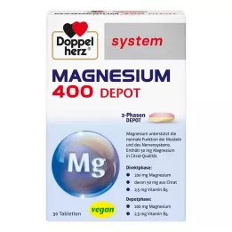 DOPPELHERZ Magnézium 400 Depot systémové tablety, 30 kapsúl