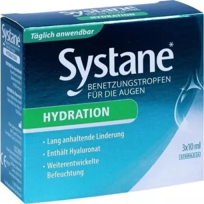 SYSTANE HYDRATION Zvlhčujúce kvapky do očí, 3X10 ml