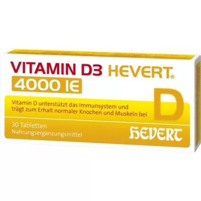 VITAMIN D3 HEVERT 4 000 I.U. tabliet, 30 ks