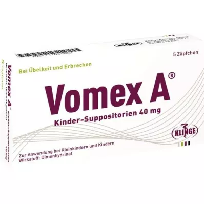 VOMEX A detské čapíky 40 mg, 5 ks