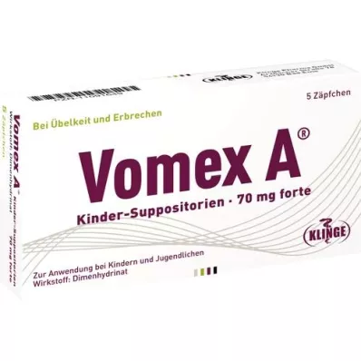 VOMEX Detské čapíky 70 mg forte, 5 ks