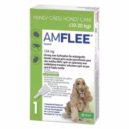 AMFLEE 134 mg spot-on roztok pre stredne veľké psy 10-20 kg, 3 ks