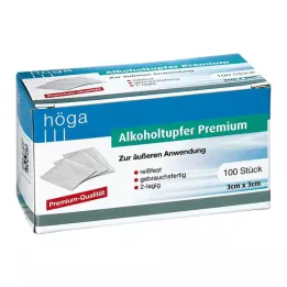 ALKOHOLTUPFER Premium 3x3 cm, 100 ks