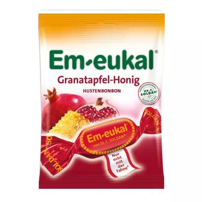 EM-EUKAL Medové cukríky z granátového jablka s cukrom, 75 g