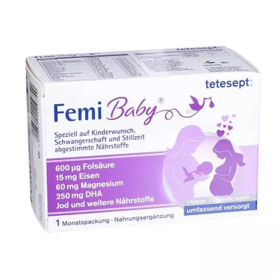 TETESEPT Femi Baby filmom obalené tablety + mäkké kapsuly, 2x30 ks