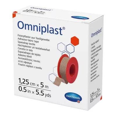 Omniplast fixačná omietka textilná hmotnosť 1,25 cmx5 m, 1 kus