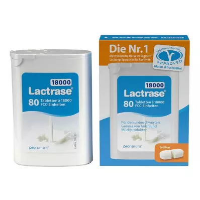 Lactrase 18 000 FCC tabliet v dávkovacom dvojbalení, 80 ks Lactrase 18 000 FCC tabliet v dávkovacom dvojbalení, 80 ks