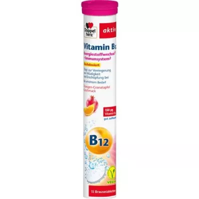 DOPPELHERZ Vitamín B12 šumivé tablety, 15 ks