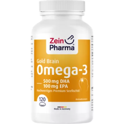 OMEGA-3 Gold Brain DHA 500 mg/EPA 100 mg Softgelkap, 120 ks
