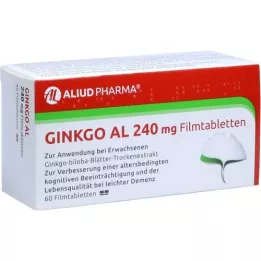 GINKGO AL 240 mg filmom obalené tablety, 60 ks