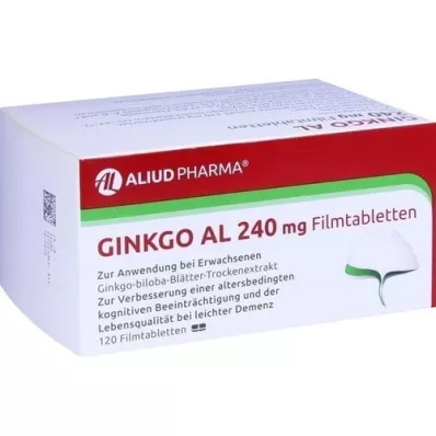 GINKGO AL 240 mg filmom obalené tablety, 120 kusov