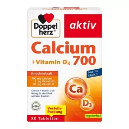 DOPPELHERZ Kalcium 700+Vitamín D3 tablety, 80 kapsúl