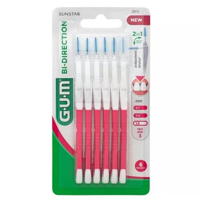 GUM Obojsmerná medzizubná kefka 1,2 mm ružová, 6 ks GUM Obojsmerná medzizubná kefka 1,2 mm ružová, 6 ks