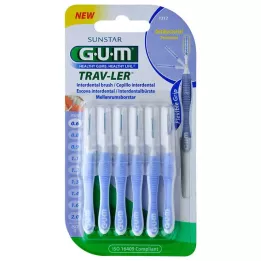 GUM Trav-Ler 0,6IN sviečková svetlomodrá medzizubná fréza, 6 ks