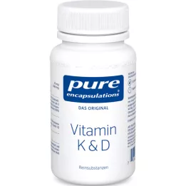 PURE ENCAPSULATIONS Vitamín K &amp; D Kapsule, 60 kapsúl