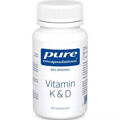 PURE ENCAPSULATIONS Vitamín K &amp; D Kapsule, 60 kapsúl