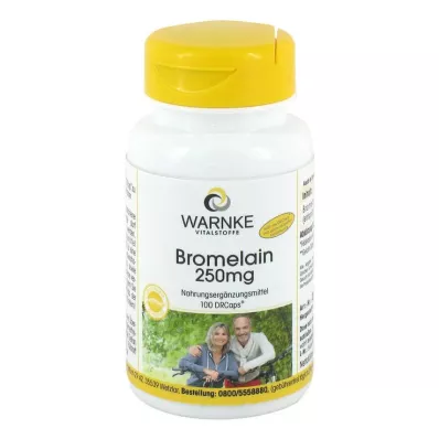 BROMELAIN 250 mg enterálne obalené kapsuly, 100 ks