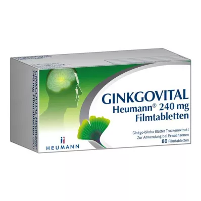 GINKGOVITAL Heumann 240 mg filmom obalené tablety, 80 ks GINKGOVITAL Heumann 240 mg filmom obalené tablety, 80 ks