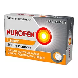 NUROFEN 200 mg orodispergovateľné tablety Lemon, 24 ks