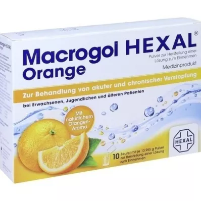 MACROGOL HEXAL Orange Plv.z.Her.Lsg.z.Einn.Btl., 10 ks