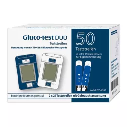 GLUCO TEST DUO Testovacie prúžky, 50 ks