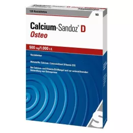 CALCIUM SANDOZ D Osteo 500 mg/1 000 I.U. žuvacie tablety, 120 ks