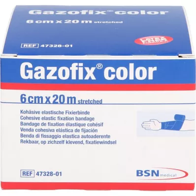GAZOFIX farebný fixačný obväz kohezívny 6 cmx20 m modrý, 1 ks