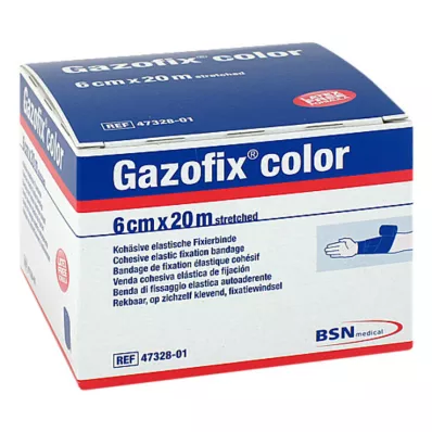 Gazofix farebný fixačný obväz súdržný 6 cmx20 m modrý, 1 kus Gazofix farebný fixačný obväz súdržný 6 cmx20 m modrý, 1 kus