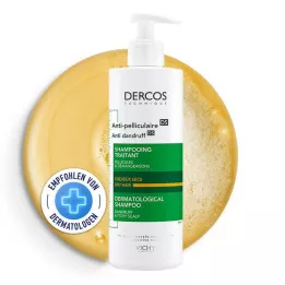 VICHY DERCOS Šampón proti lupinám, na suchú pokožku hlavy, 390 ml