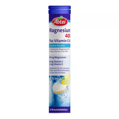 ABTEI Magnézium 400 Plus vitamín C+E šumivé tablety, 15 ks