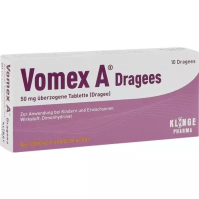 VOMEX A Dragees 50 mg obalené tablety, 10 ks