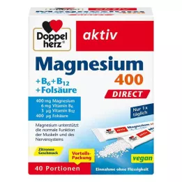 DOPPELHERZ Horčík+B vitamíny DIRECT Pelety, 40 ks