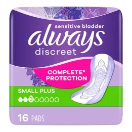 ALWAYS diskrétna inkontinencia single small plus, 16 ks
