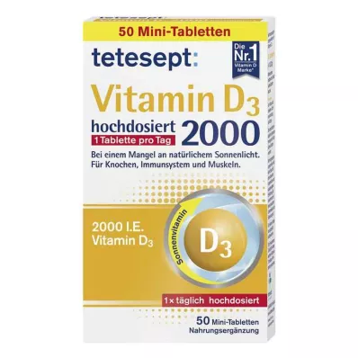 TETESEPT Vitamín D3 2 000 filmom obalených tabliet, 50 ks