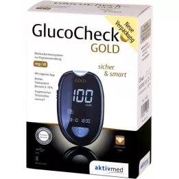 GLUCOCHECK GOLD Súprava glukomeru na meranie glukózy v krvi mg/dl, 1 ks