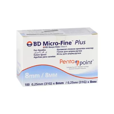 BD Micro-Fine + 8 ihiel 0,25x8 mm, 100 ks