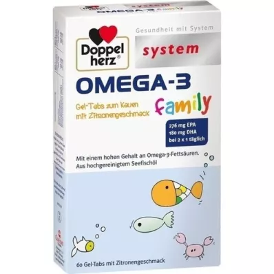 DOPPELHERZ Systém Omega-3 Gel-Tabs family, 60 ks