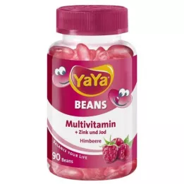 YAYA BEANS Malinový zinok a jód Žuvacie pastilky, 90 kapsúl