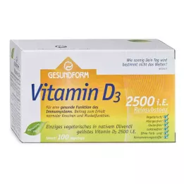 GESUNDFORM Vitamín D3 2 500 I.U. Vega-Caps, 100 ks