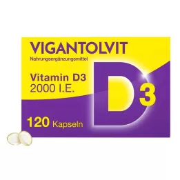 VIGANTOLVIT 2000 I.U. vitamín D3 mäkké kapsuly, 120 ks