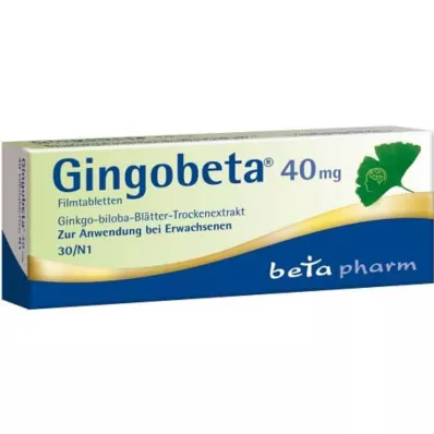 Gingobeta 40 mg filmom obalené tablety, 30 ks Gingobeta 40 mg filmom obalené tablety, 30 ks