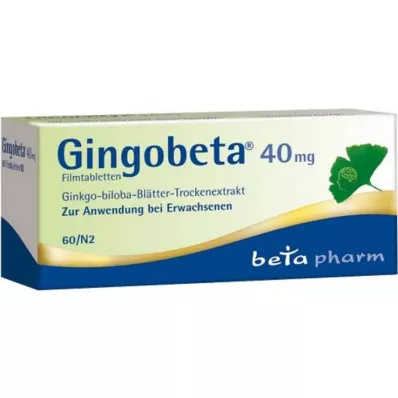Gingobeta 40 mg filmom obalené tablety, 60 ks
