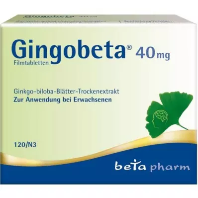 Gingobeta 40 mg filmom obalené tablety, 120 ks
