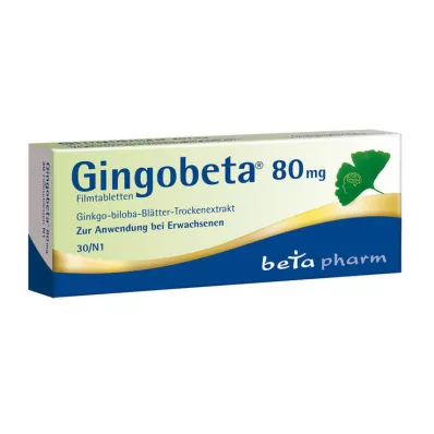 GINGOBETA 80 mg filmom obalené tablety, 30 ks