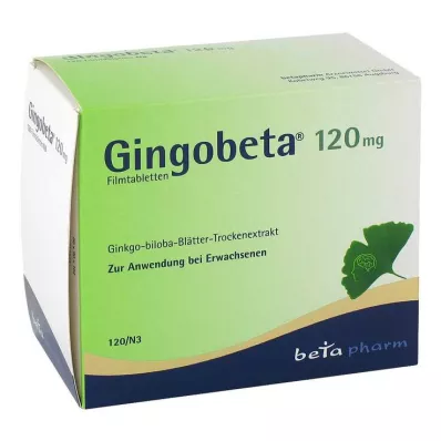 Gingobeta 120 mg filmom obalené tablety, 120 tabliet Gingobeta 120 mg filmom obalené tablety, 120 tabliet