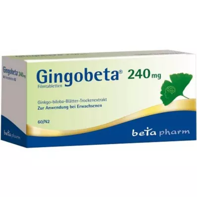 Gingobeta 240 mg filmom obalené tablety, 60 ks