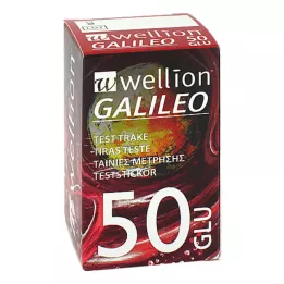 WELLION GALILEO Testovacie prúžky na glukózu v krvi, 50 ks