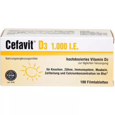 CEFAVIT D3 1 000 I.U. filmom obalené tablety, 100 ks